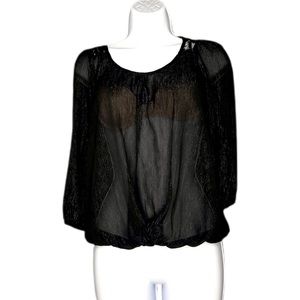 A.Byer| Sheer Black Blouse